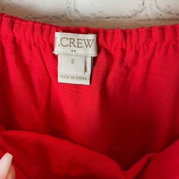 J.Crew Womens Size Small Fringe Knit Tank Top Red Sleeveless 100% Cotton - Picture 3 of 14